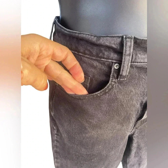 PACSUN women’s black wash stretch crop boot sz 24 denim jeans preloved - Picture 5 of 10